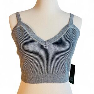 Navy ribbed crop‎ tank top Soft and Stretchy